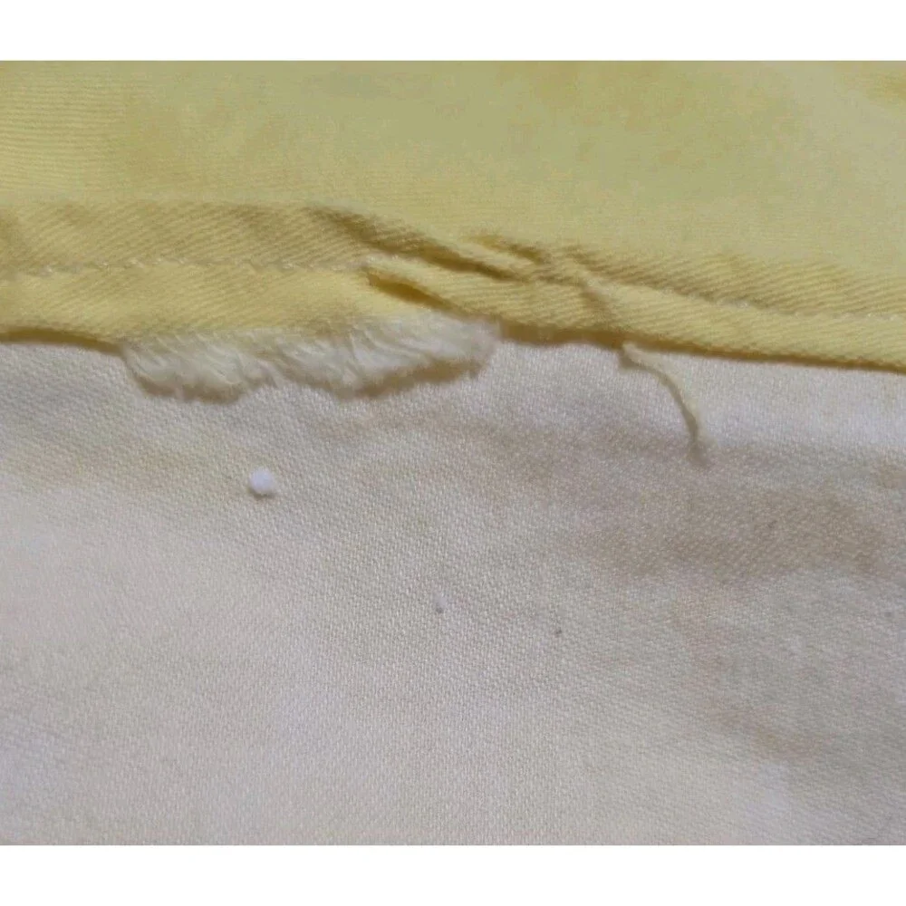 Yellow Roses Tablecloth Vintage 49”x42” Handmade from Flat Sheet Bright Colors